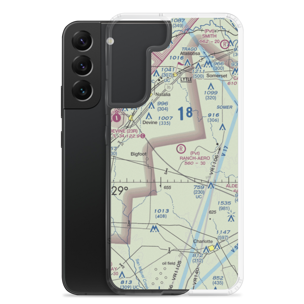 Ranch-Aero Airport (78TA) VFR Sectional Samsung Case Samsung Galaxy S22 Plus model shown