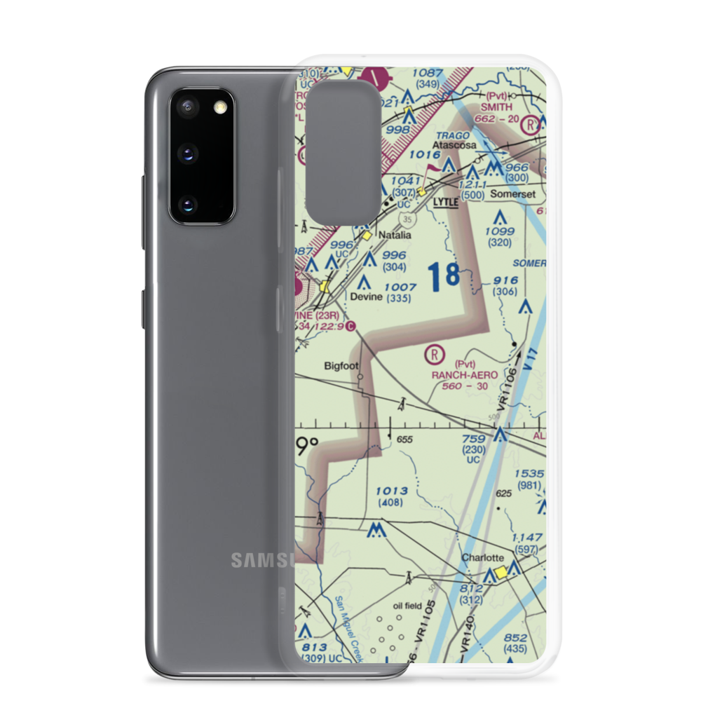 Ranch-Aero Airport (78TA) VFR Sectional Samsung Case Samsung Galaxy S20 model shown
