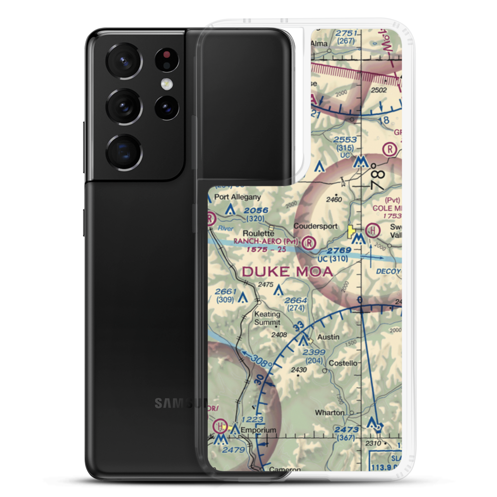 Ranch-Aero Airport (PN90) VFR Sectional Samsung Case Samsung Galaxy S21 Ultra model shown