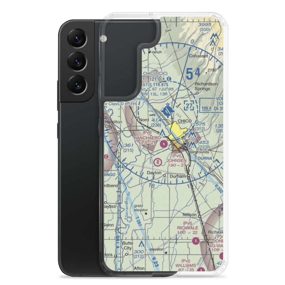 Ranchaero Airport (CL56) VFR Sectional Samsung Case Samsung Galaxy S22 Plus model shown