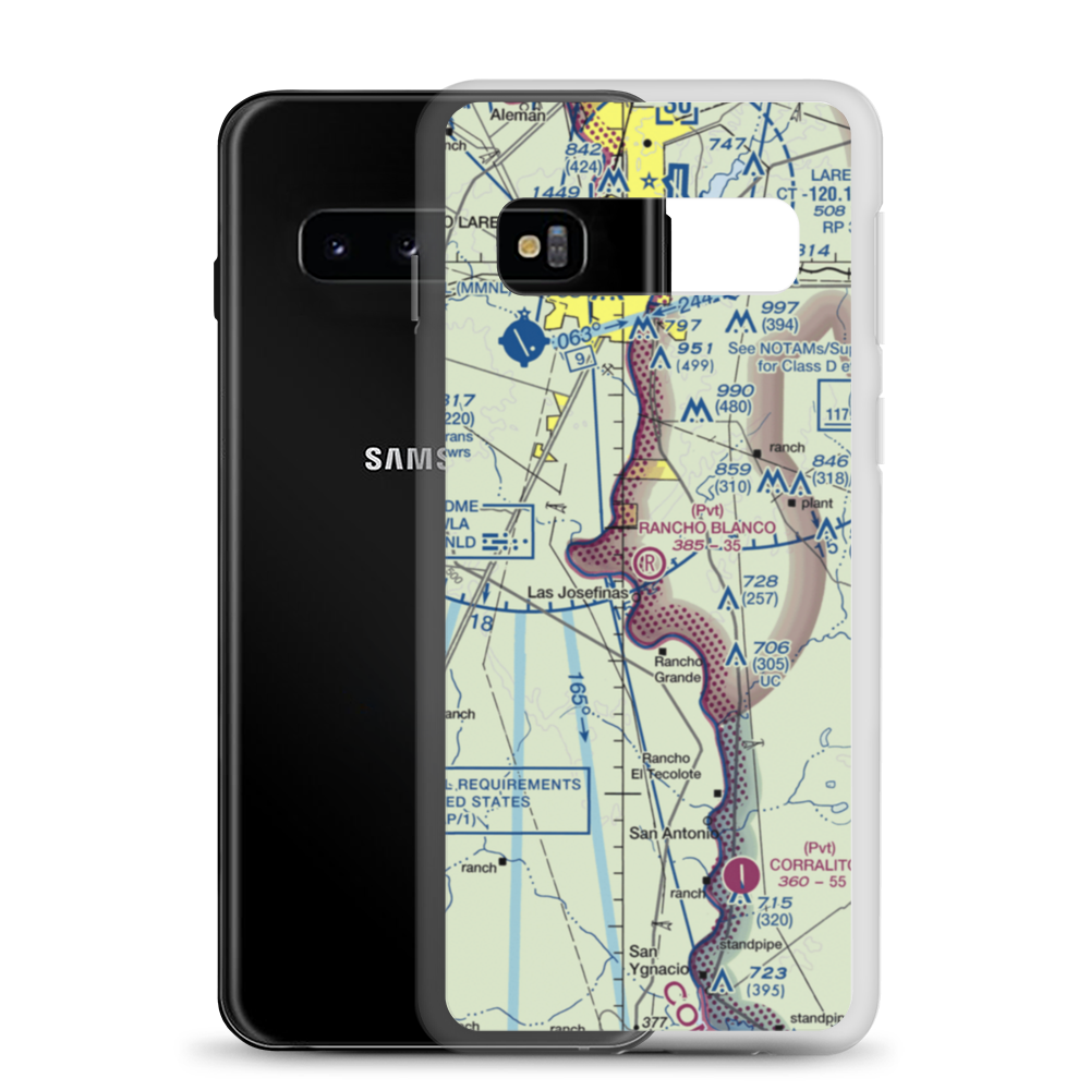 Rancho Blanco Airport (TE32) VFR Sectional Samsung Case Samsung Galaxy S10 model shown