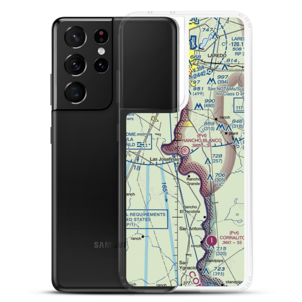 Rancho Blanco Airport (TE32) VFR Sectional Samsung Case Samsung Galaxy S21 Ultra model shown
