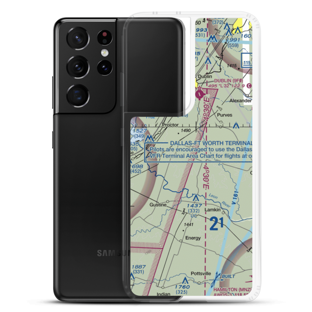 Rancho Deluxe Airport (81TS) VFR Sectional Samsung Case Samsung Galaxy S21 Ultra model shown