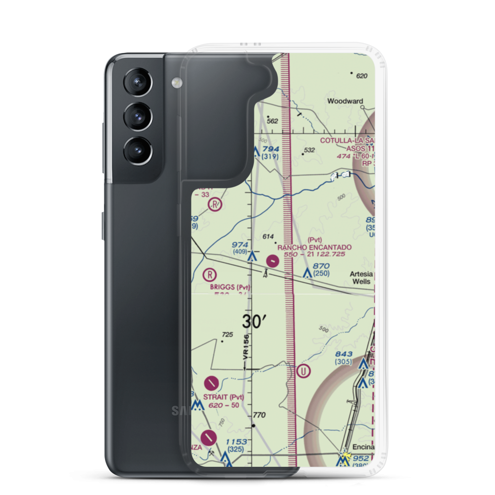 Rancho Ecantado Airport (TA58) VFR Sectional Samsung Case Samsung Galaxy S21 model shown