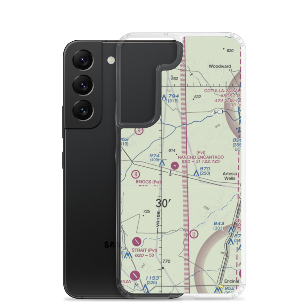 Rancho Ecantado Airport (TA58) VFR Sectional Samsung Case Samsung Galaxy S22 model shown