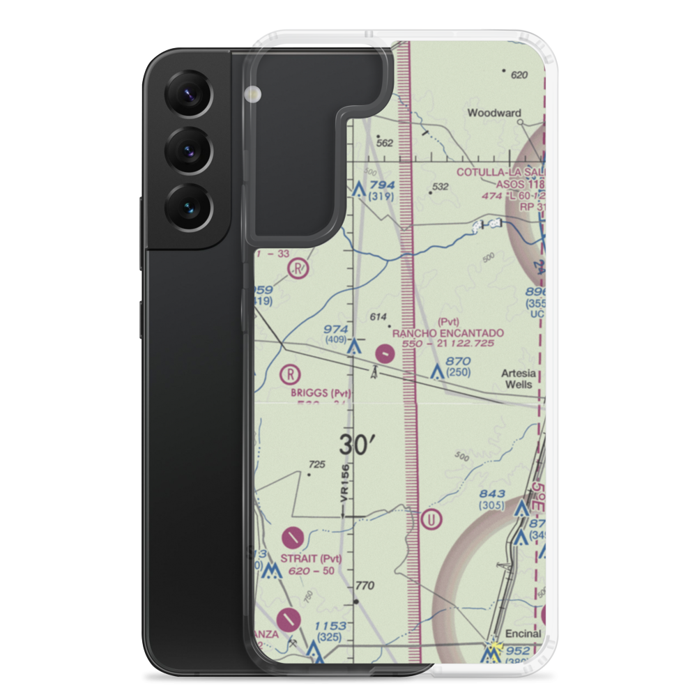 Rancho Ecantado Airport (TA58) VFR Sectional Samsung Case Samsung Galaxy S22 Plus model shown
