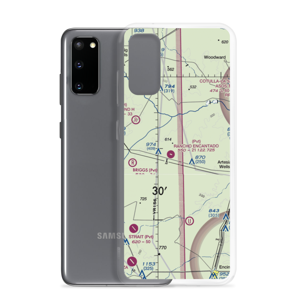 Rancho Ecantado Airport (TA58) VFR Sectional Samsung Case Samsung Galaxy S20 model shown