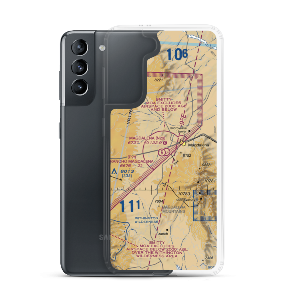 Rancho Magdalena Airport (NM01) VFR Sectional Samsung Case Samsung Galaxy S21 model shown