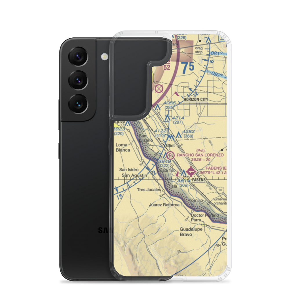 Rancho San Lorenzo Airport (TA62) VFR Sectional Samsung Case Samsung Galaxy S22 model shown