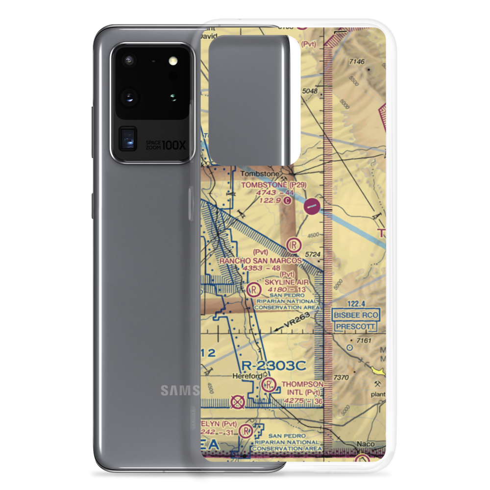 Rancho San Marcos Airport (74AZ) VFR Sectional Samsung Case Samsung Galaxy S20 Ultra model shown