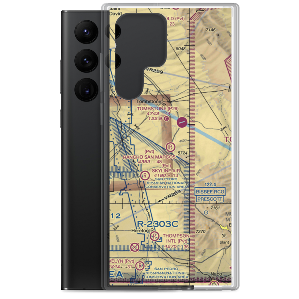Rancho San Marcos Airport (74AZ) VFR Sectional Samsung Case Samsung Galaxy S22 Ultra model shown