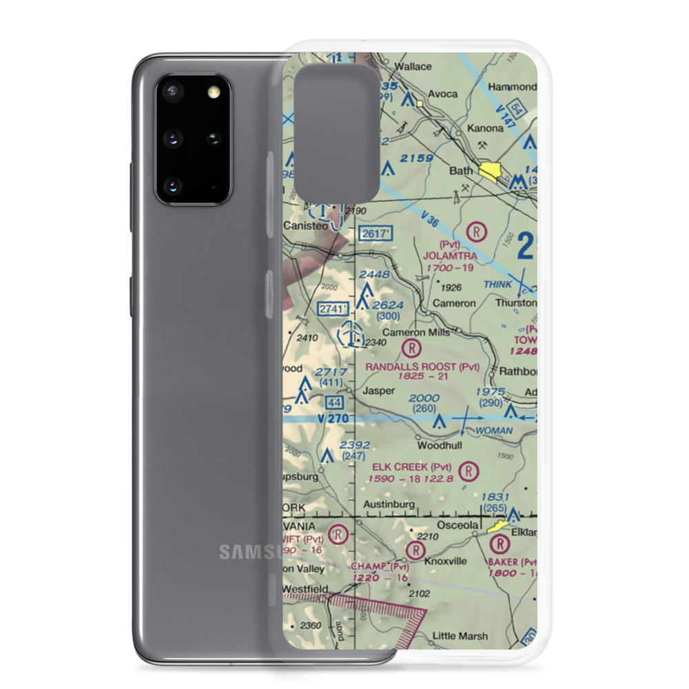 Randall's Roost Airport (NY34) VFR Sectional Samsung Case Samsung Galaxy S20 Plus model shown