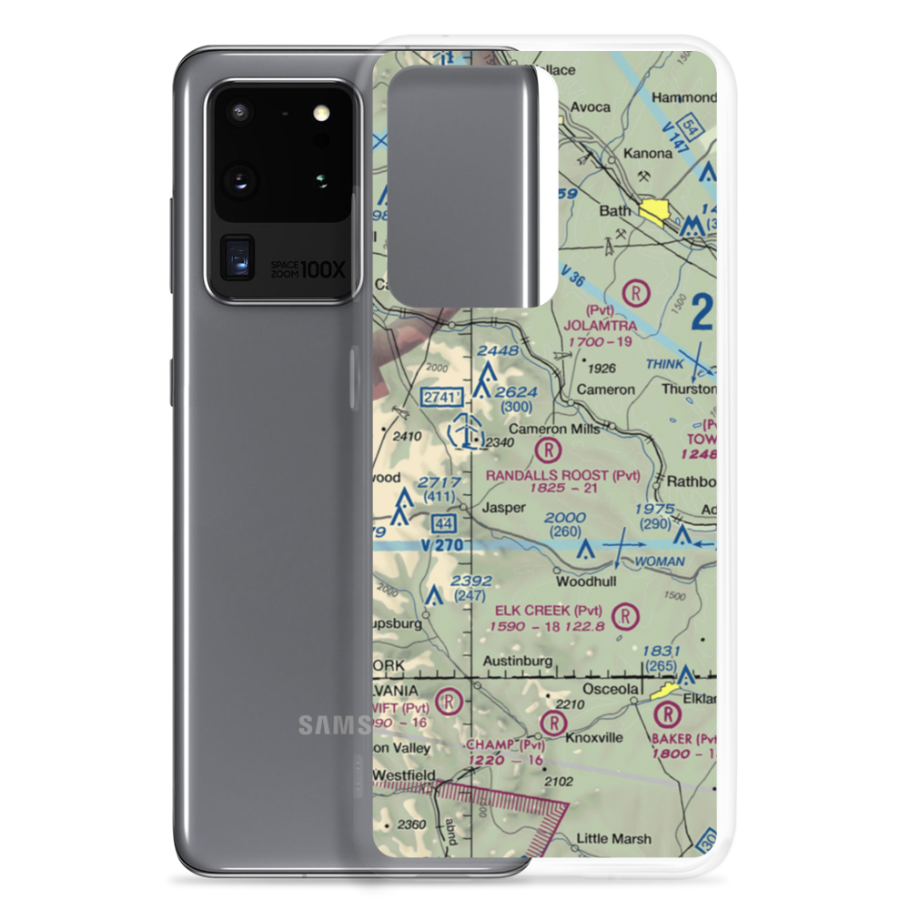 Randall's Roost Airport (NY34) VFR Sectional Samsung Case Samsung Galaxy S20 Ultra model shown