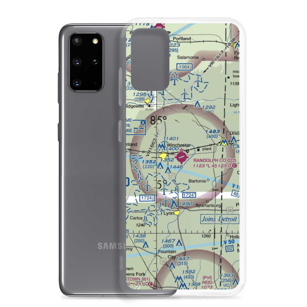 Randolph County Airport (I22) VFR Sectional Samsung Case Samsung Galaxy S20 Plus model shown