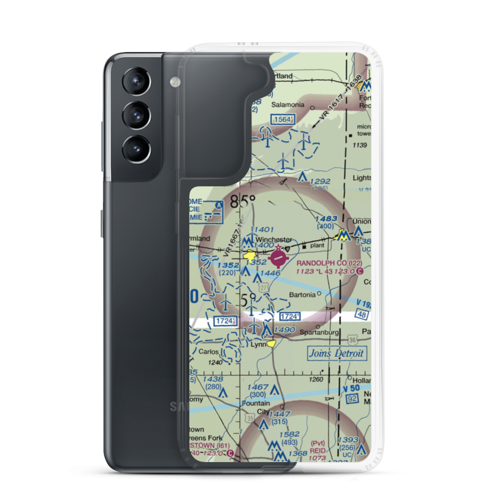Randolph County Airport (I22) VFR Sectional Samsung Case Samsung Galaxy S21 model shown