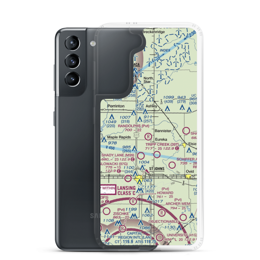 Randolph's Landing Area Airport (61G) VFR Sectional Samsung Case Samsung Galaxy S21 model shown