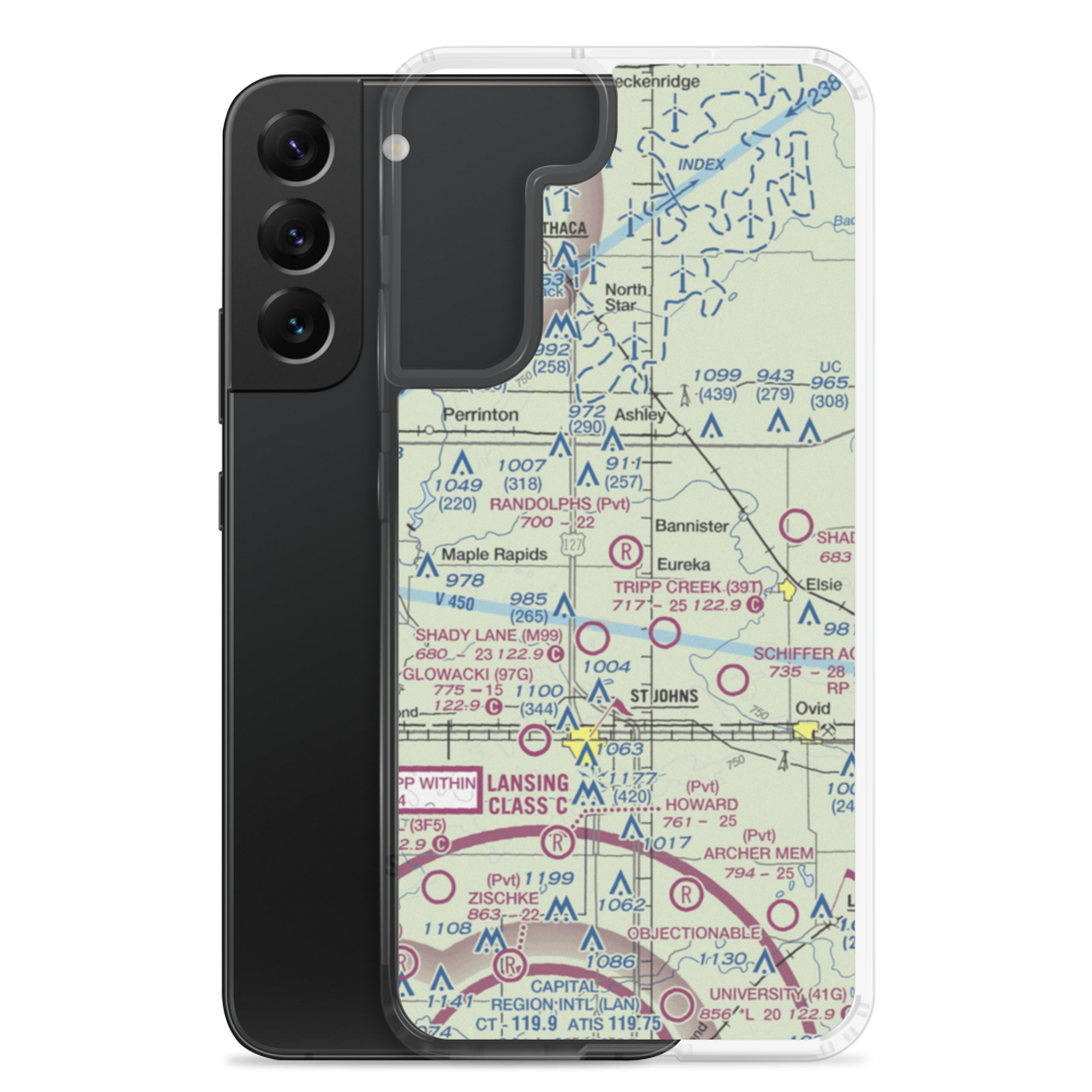 Randolph's Landing Area Airport (82MI) VFR Sectional Samsung Case Samsung Galaxy S22 Plus model shown