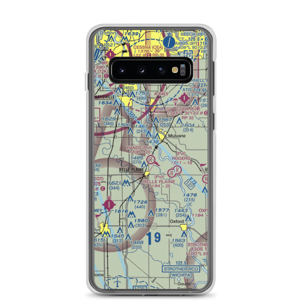 Rands Airport (SN32) VFR Sectional Samsung Case Samsung Galaxy S10 model shown