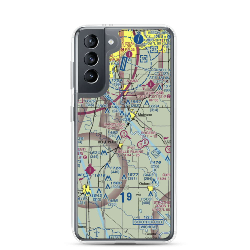 Rands Airport (SN32) VFR Sectional Samsung Case Samsung Galaxy S21 model shown
