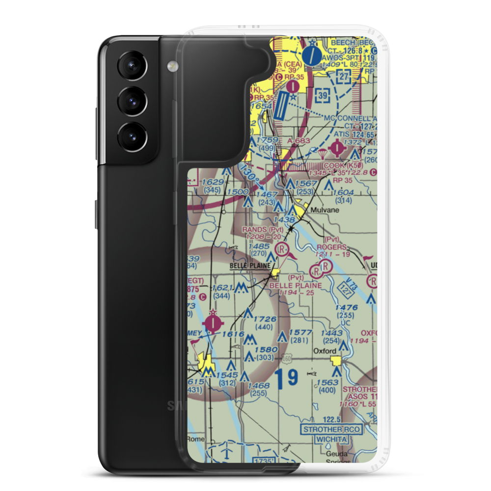 Rands Airport (SN32) VFR Sectional Samsung Case Samsung Galaxy S21 Plus model shown