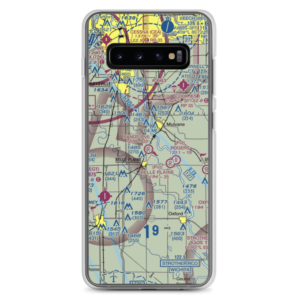 Rands Airport (SN32) VFR Sectional Samsung Case Samsung Galaxy S10+ model shown
