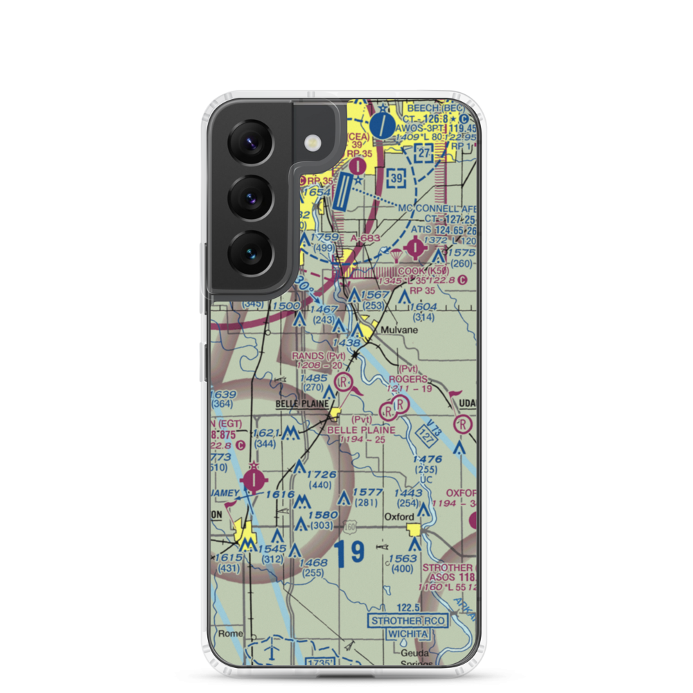 Rands Airport (SN32) VFR Sectional Samsung Case Samsung Galaxy S22 model shown