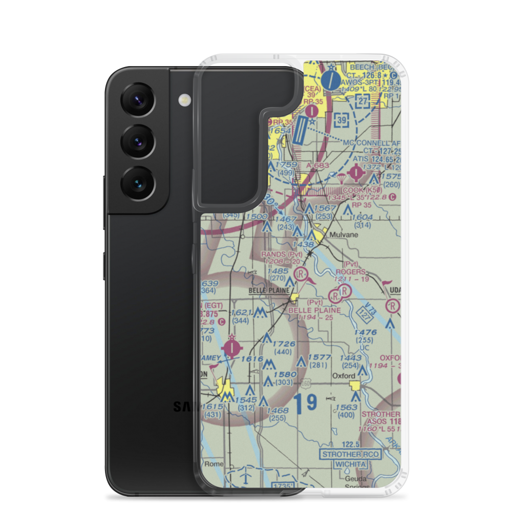 Rands Airport (SN32) VFR Sectional Samsung Case Samsung Galaxy S22 model shown