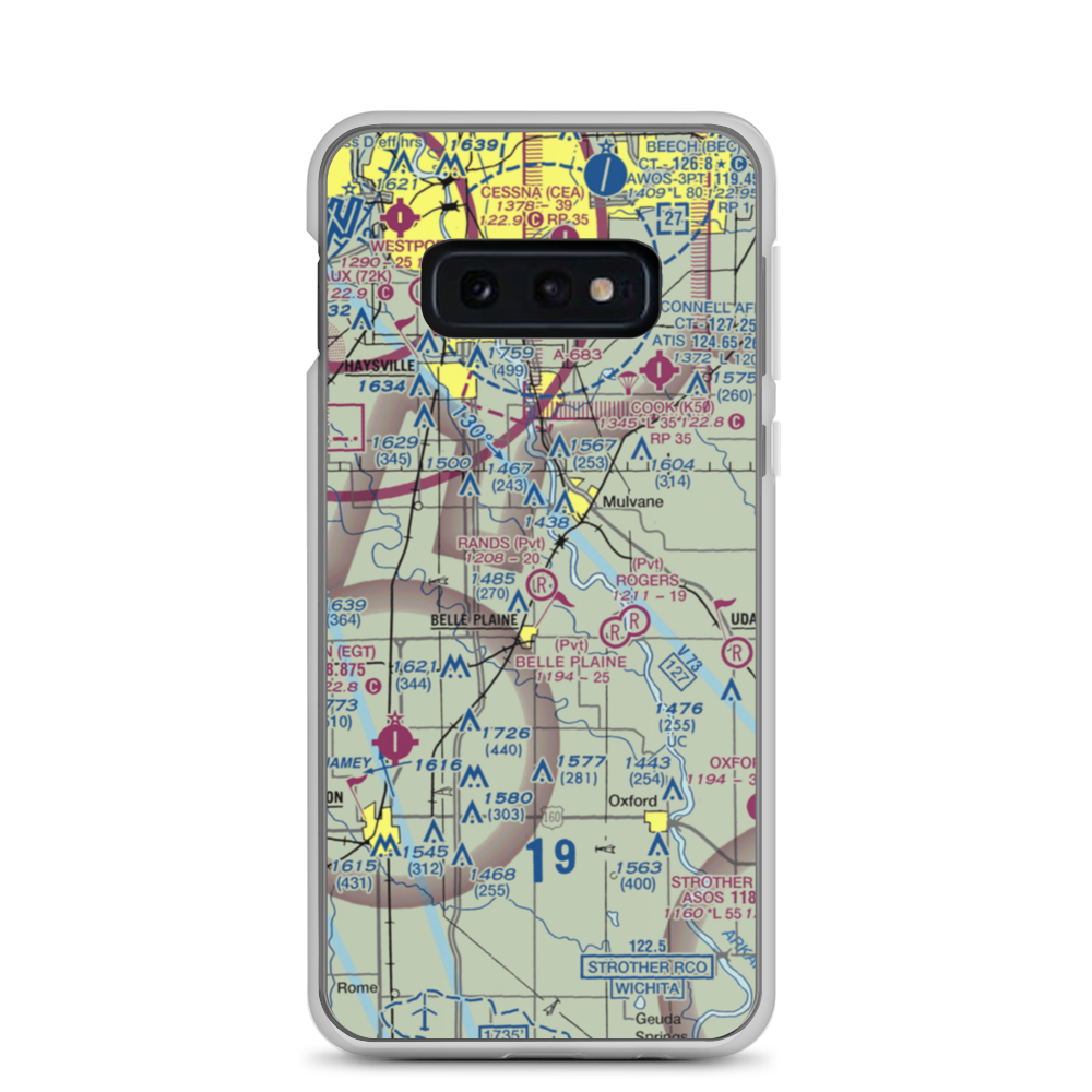 Rands Airport (SN32) VFR Sectional Samsung Case Samsung Galaxy S10e model shown