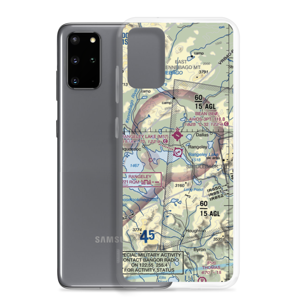 Rangeley Lake Seaplane Base (M57) VFR Sectional Samsung Case Samsung Galaxy S20 Plus model shown