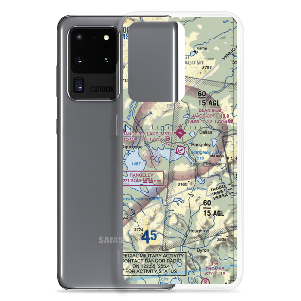 Rangeley Lake Seaplane Base (M57) VFR Sectional Samsung Case Samsung Galaxy S20 Ultra model shown