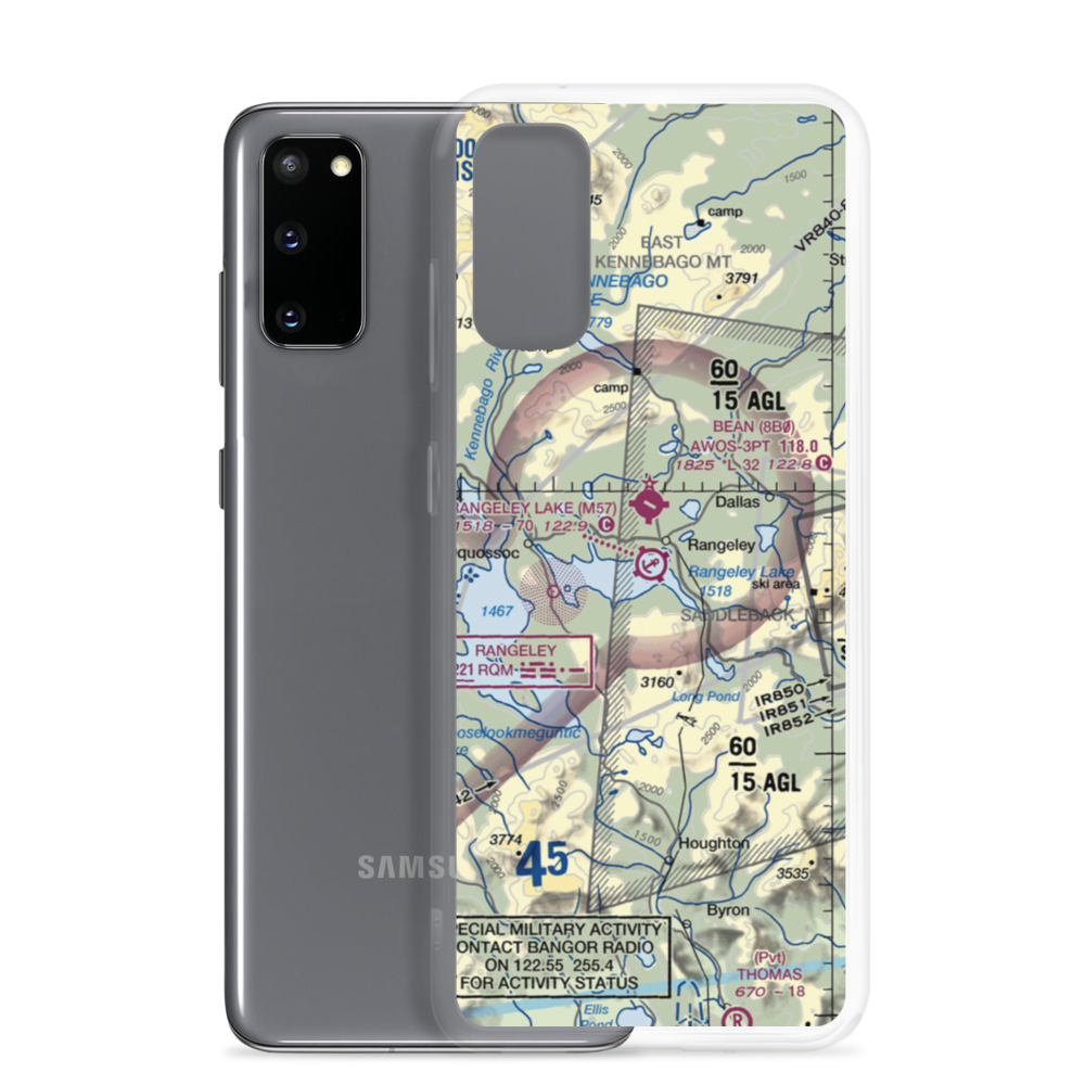 Rangeley Lake Seaplane Base (M57) VFR Sectional Samsung Case Samsung Galaxy S20 model shown