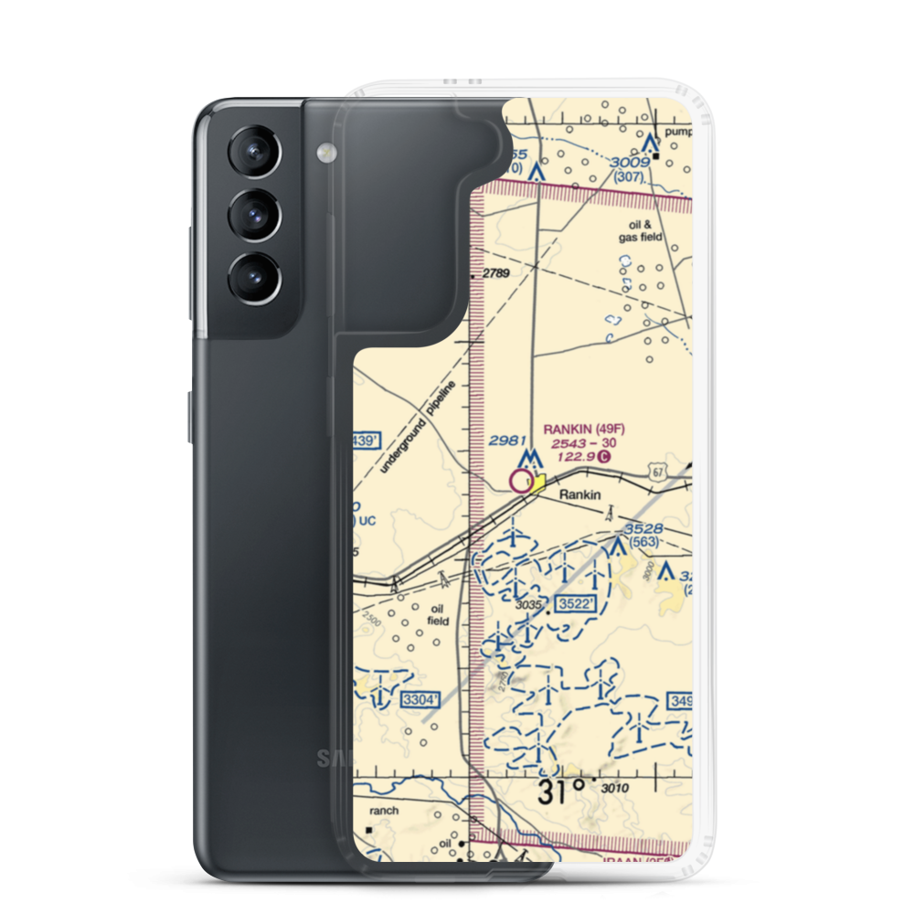 Rankin Airport (49F) VFR Sectional Samsung Case Samsung Galaxy S21 model shown