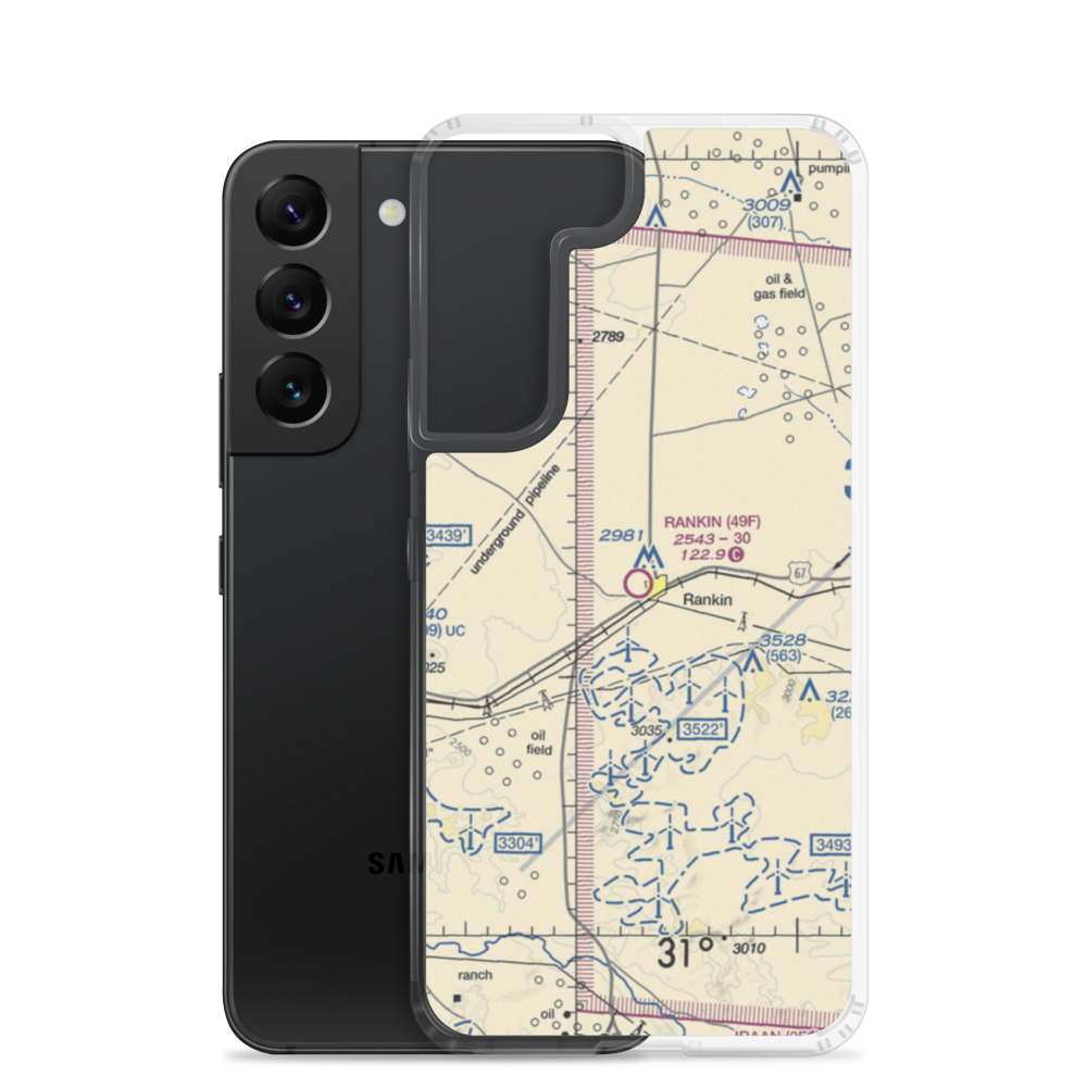 Rankin Airport (49F) VFR Sectional Samsung Case Samsung Galaxy S22 model shown