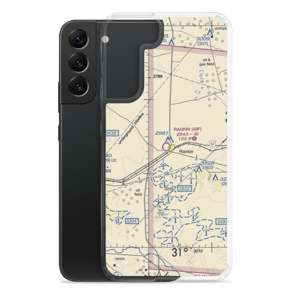Rankin Airport (49F) VFR Sectional Samsung Case Samsung Galaxy S22 Plus model shown