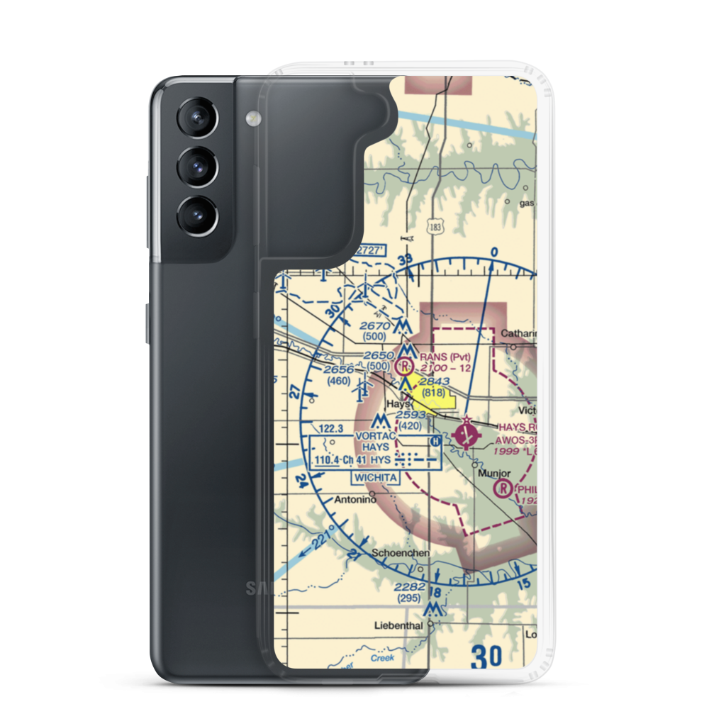 Rans Airport (8KS4) VFR Sectional Samsung Case Samsung Galaxy S21 model shown