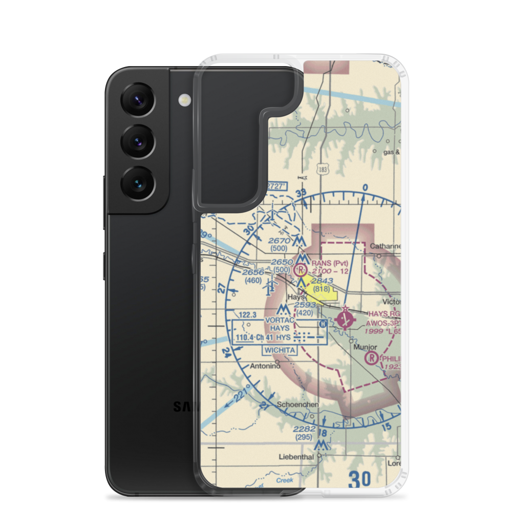 Rans Airport (8KS4) VFR Sectional Samsung Case Samsung Galaxy S22 model shown