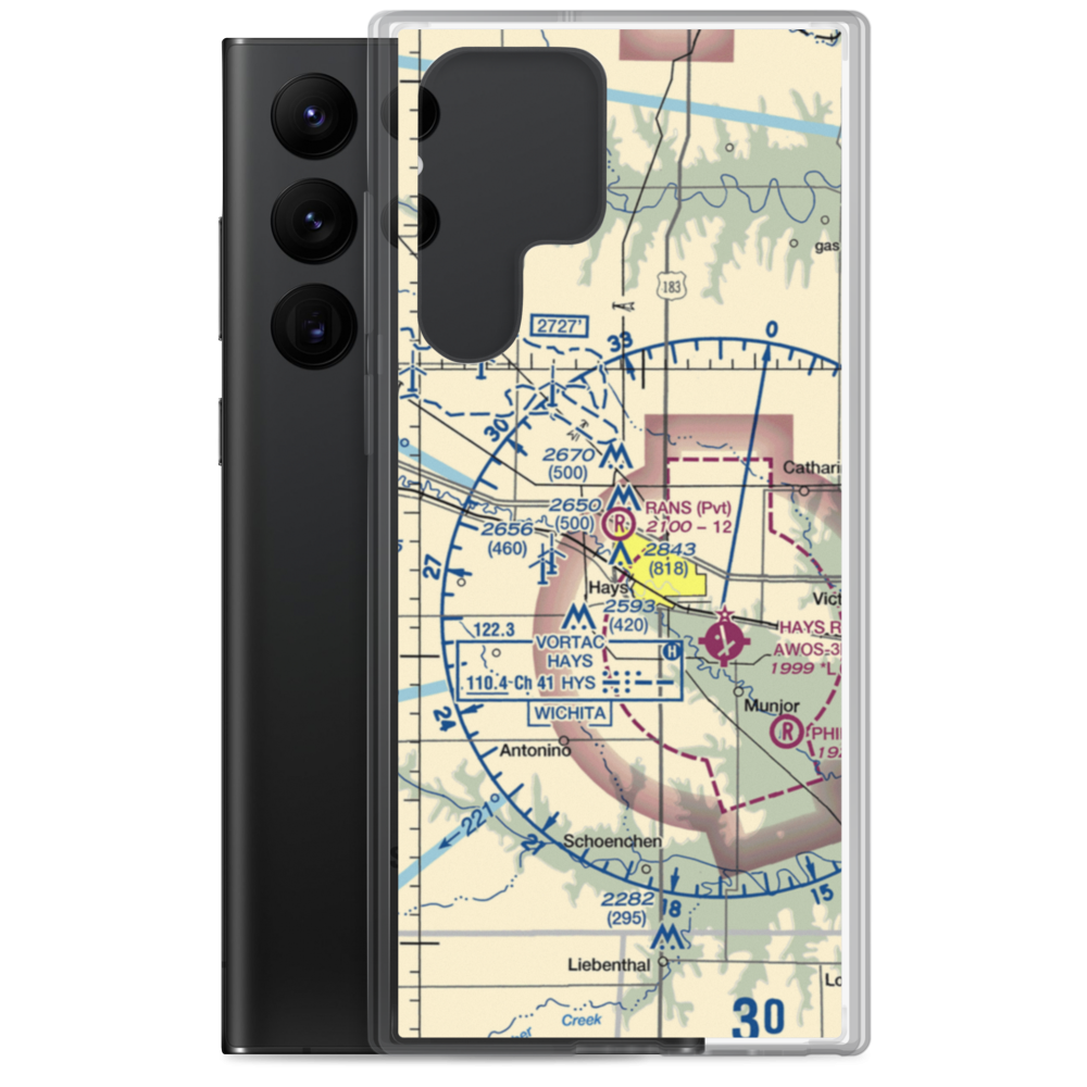 Rans Airport (8KS4) VFR Sectional Samsung Case Samsung Galaxy S22 Ultra model shown