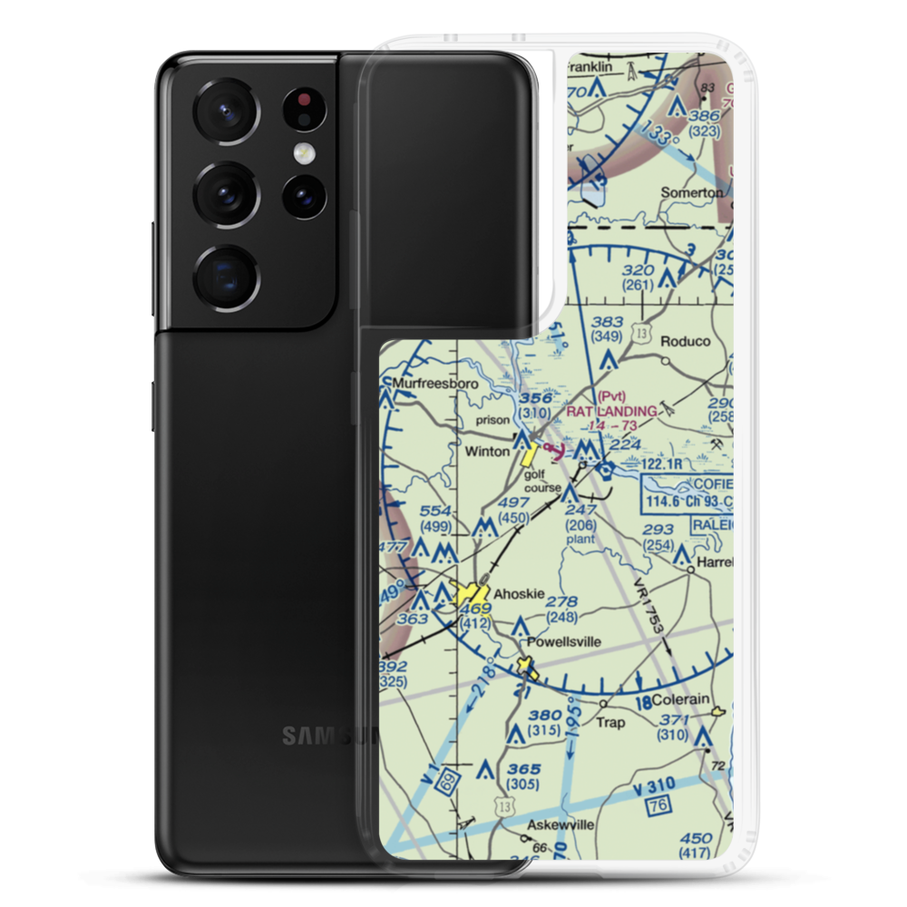 Rat Landing Seaplane Base (NC18) VFR Sectional Samsung Case Samsung Galaxy S21 Ultra model shown