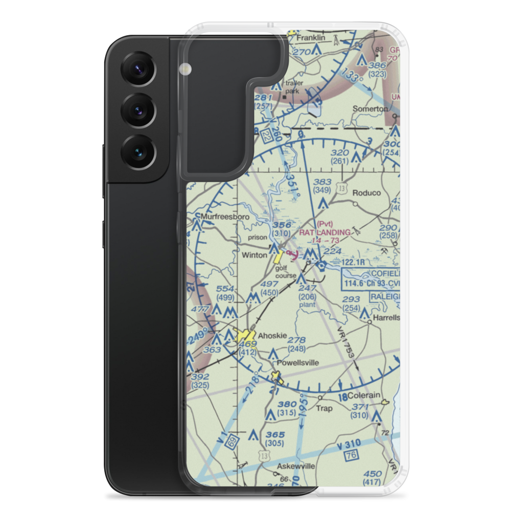 Rat Landing Seaplane Base (NC18) VFR Sectional Samsung Case Samsung Galaxy S22 Plus model shown