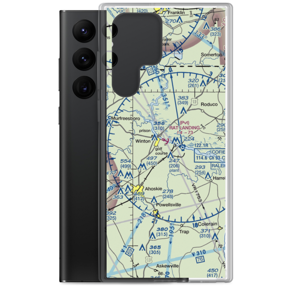 Rat Landing Seaplane Base (NC18) VFR Sectional Samsung Case Samsung Galaxy S22 Ultra model shown