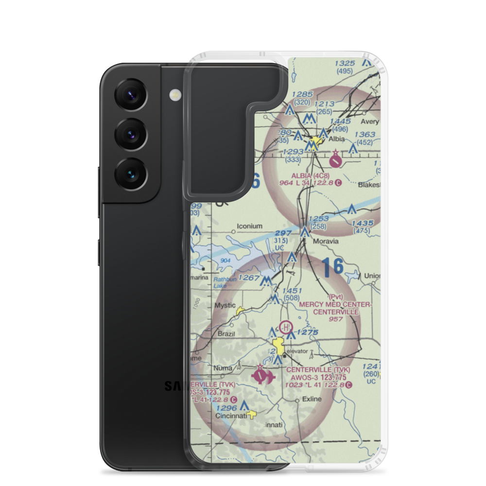 Rathbun Lake Airport (IA05) VFR Sectional Samsung Case Samsung Galaxy S22 model shown