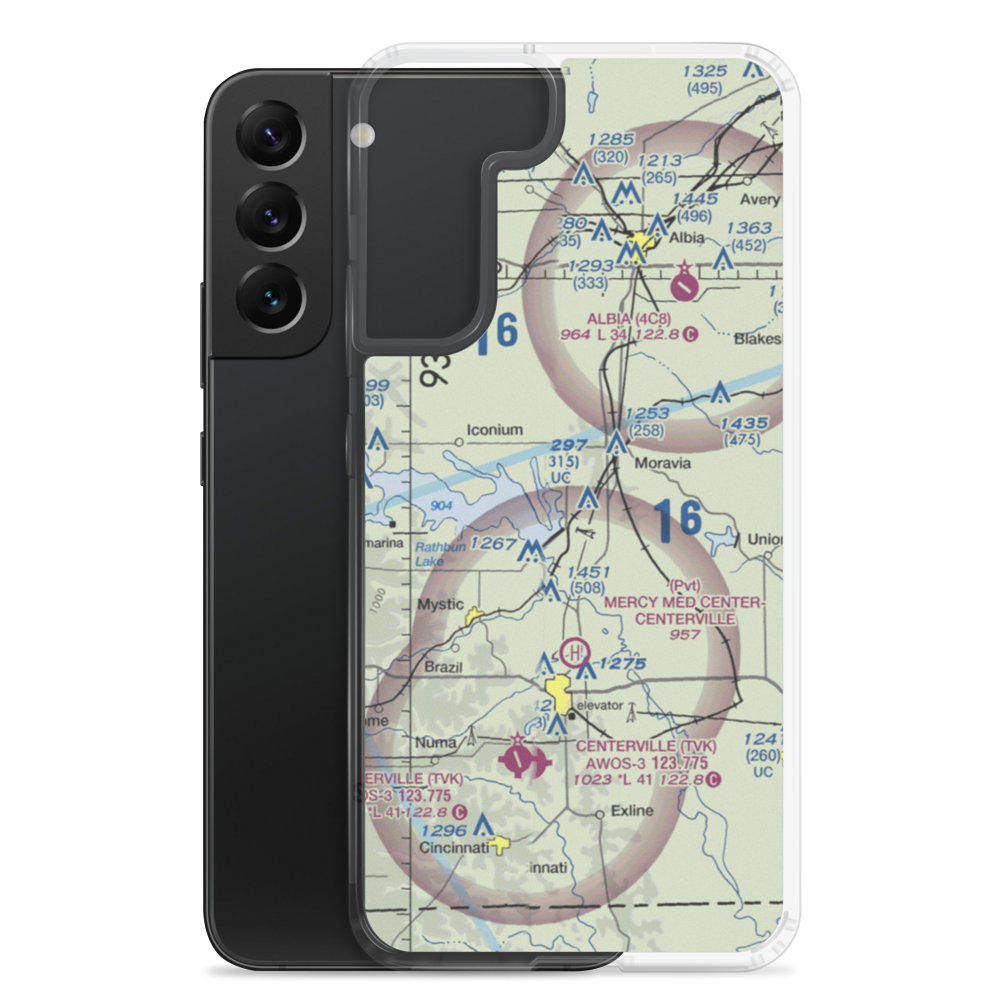 Rathbun Lake Airport (IA05) VFR Sectional Samsung Case Samsung Galaxy S22 Plus model shown