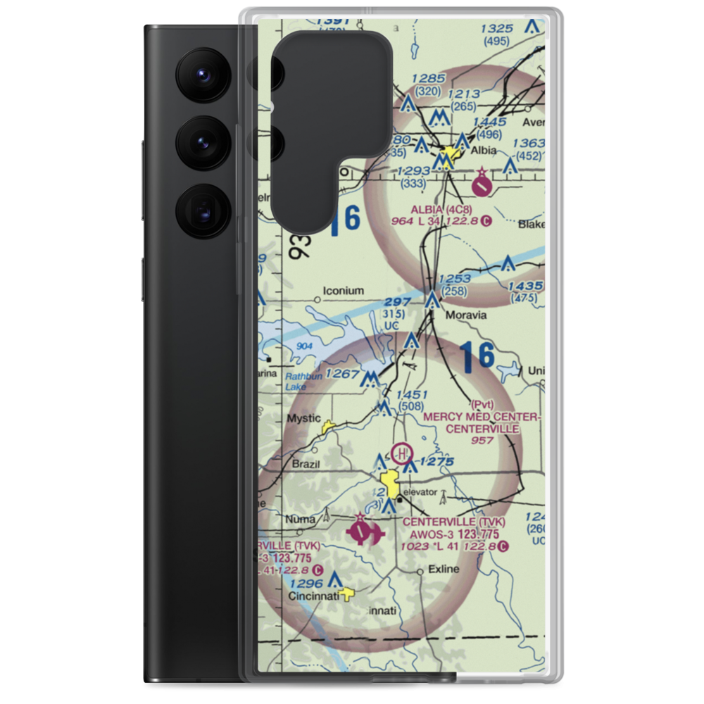 Rathbun Lake Airport (IA05) VFR Sectional Samsung Case Samsung Galaxy S22 Ultra model shown