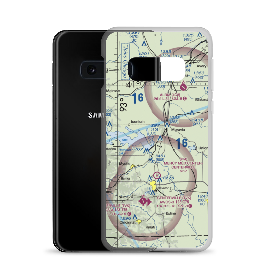 Rathbun Lake Airport (IA05) VFR Sectional Samsung Case Samsung Galaxy S10e model shown