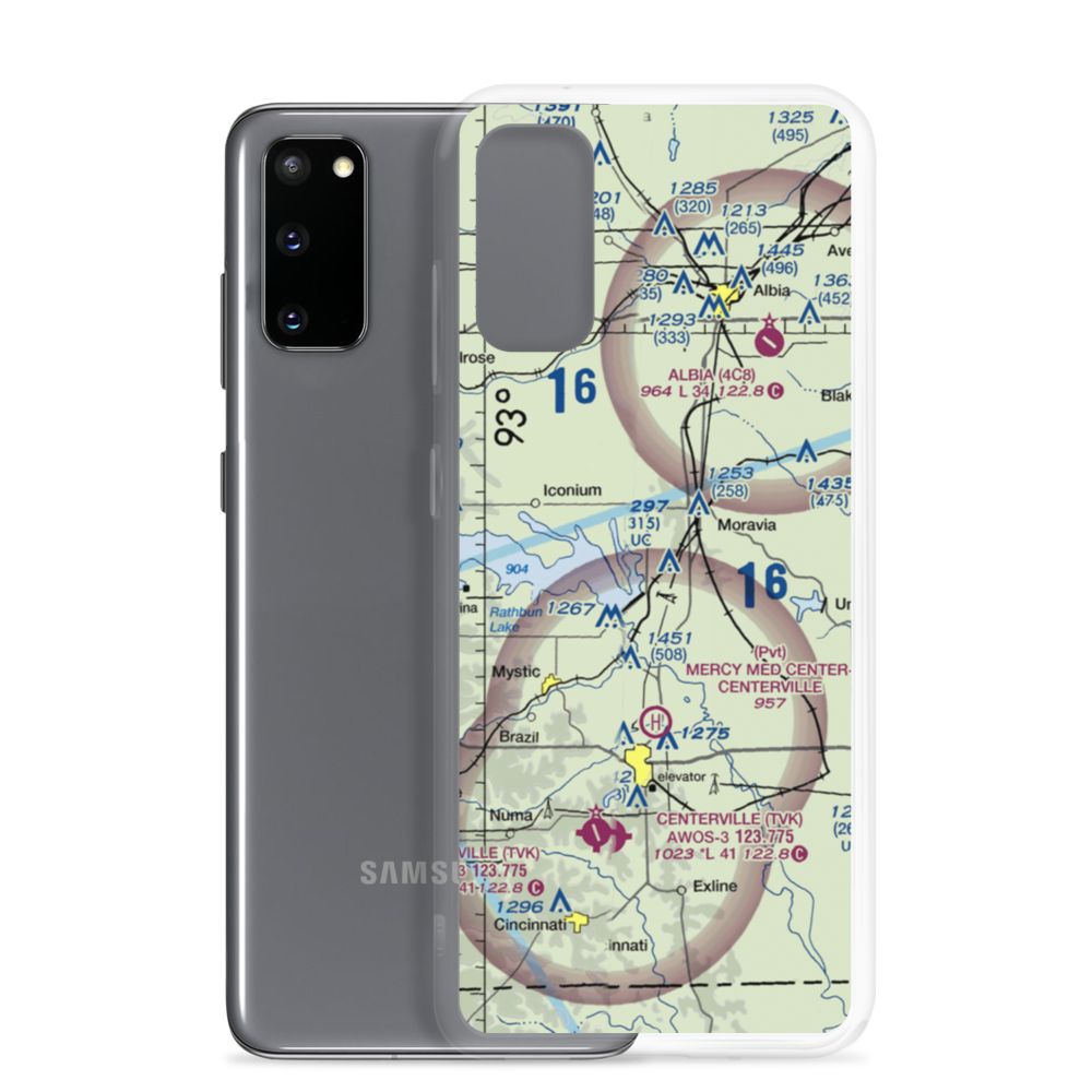 Rathbun Lake Airport (IA05) VFR Sectional Samsung Case Samsung Galaxy S20 model shown