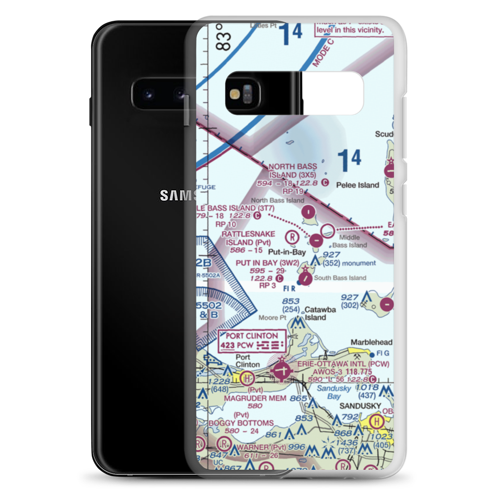 Rattlesnake Island Airport (58OH) VFR Sectional Samsung Case Samsung Galaxy S10+ model shown