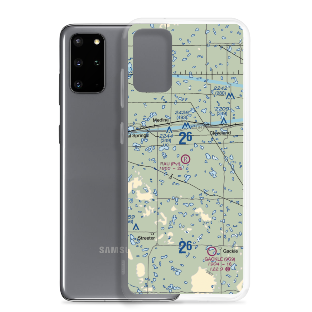 Rau Field (ND40) VFR Sectional Samsung Case Samsung Galaxy S20 Plus model shown