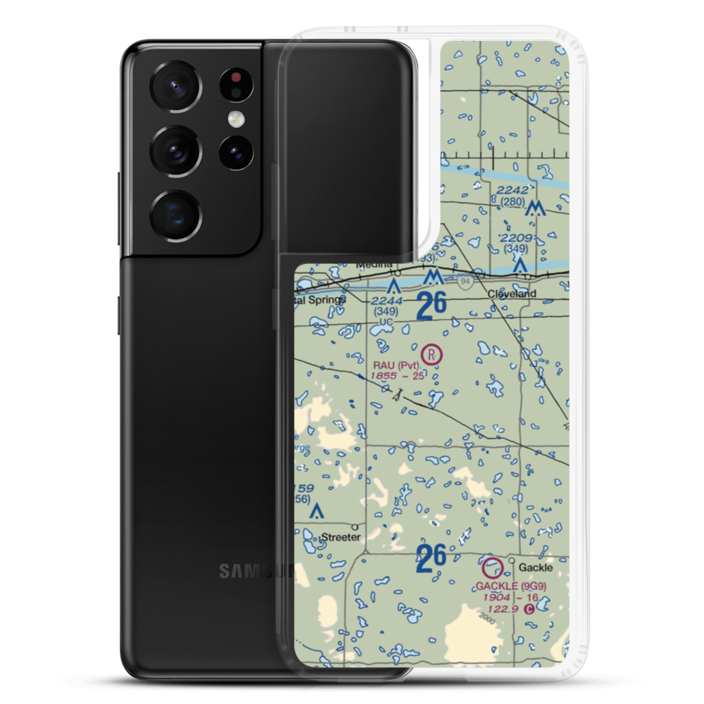 Rau Field (ND40) VFR Sectional Samsung Case Samsung Galaxy S21 Ultra model shown