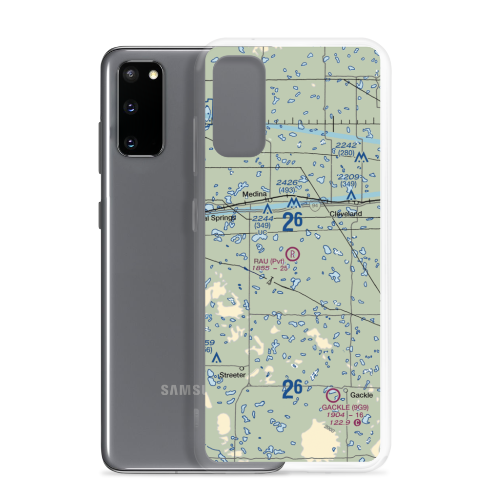 Rau Field (ND40) VFR Sectional Samsung Case Samsung Galaxy S20 model shown