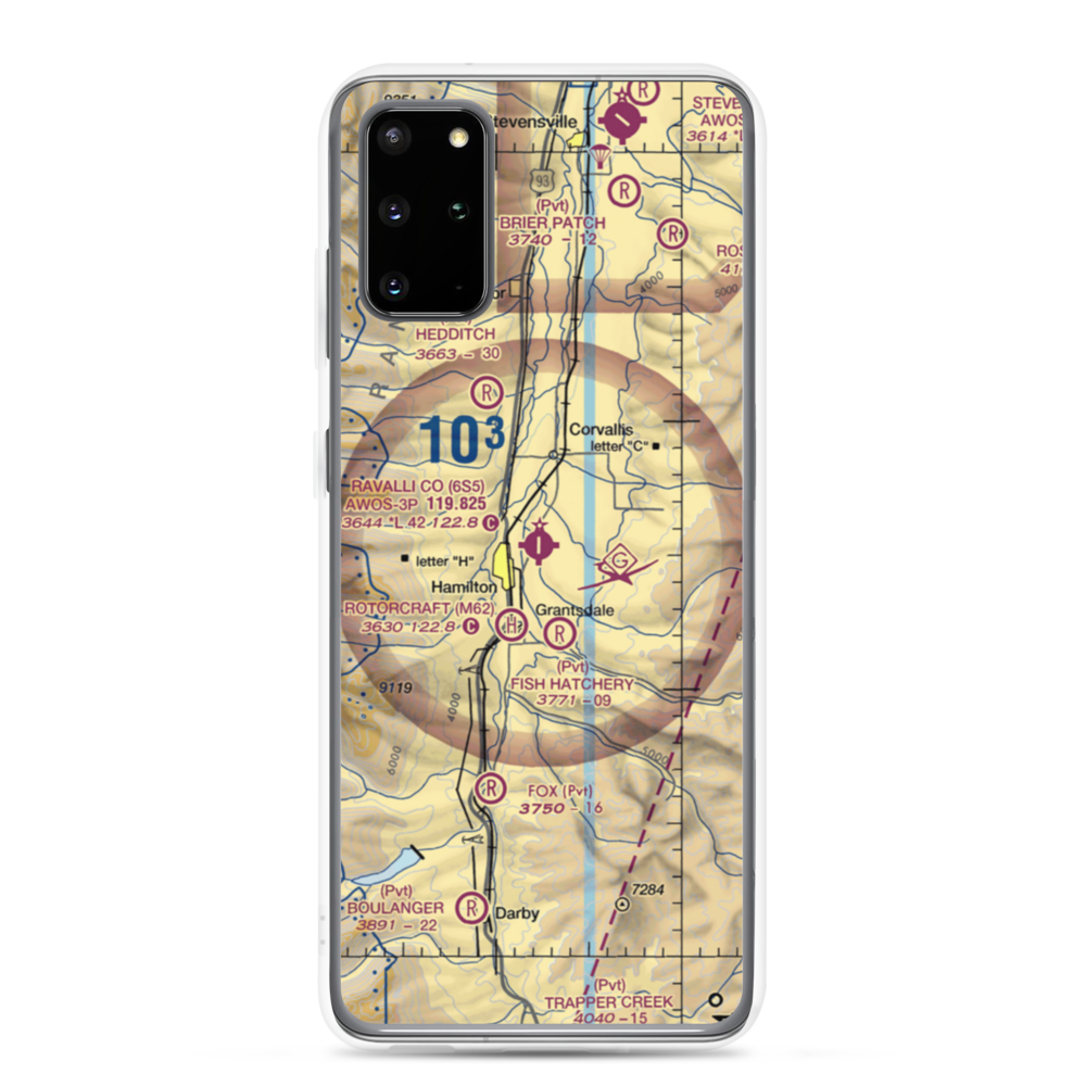 Ravalli County Airport (6S5) VFR Sectional Samsung Case Samsung Galaxy S20 Plus model shown